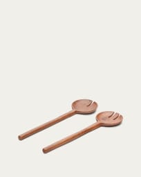 Ercilia set of 2 solid acacia wood kitchen utensils