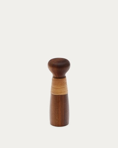 Sardis pepper mill made from FSC 100% acacia wood and rattan 20.3 cm