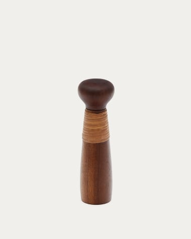 Pimentero Sardis de madera de acacia  22,9 cm FSC 100% y ratán