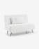 Tupana 2 seater sofa bed in white faux leather, 100 cm