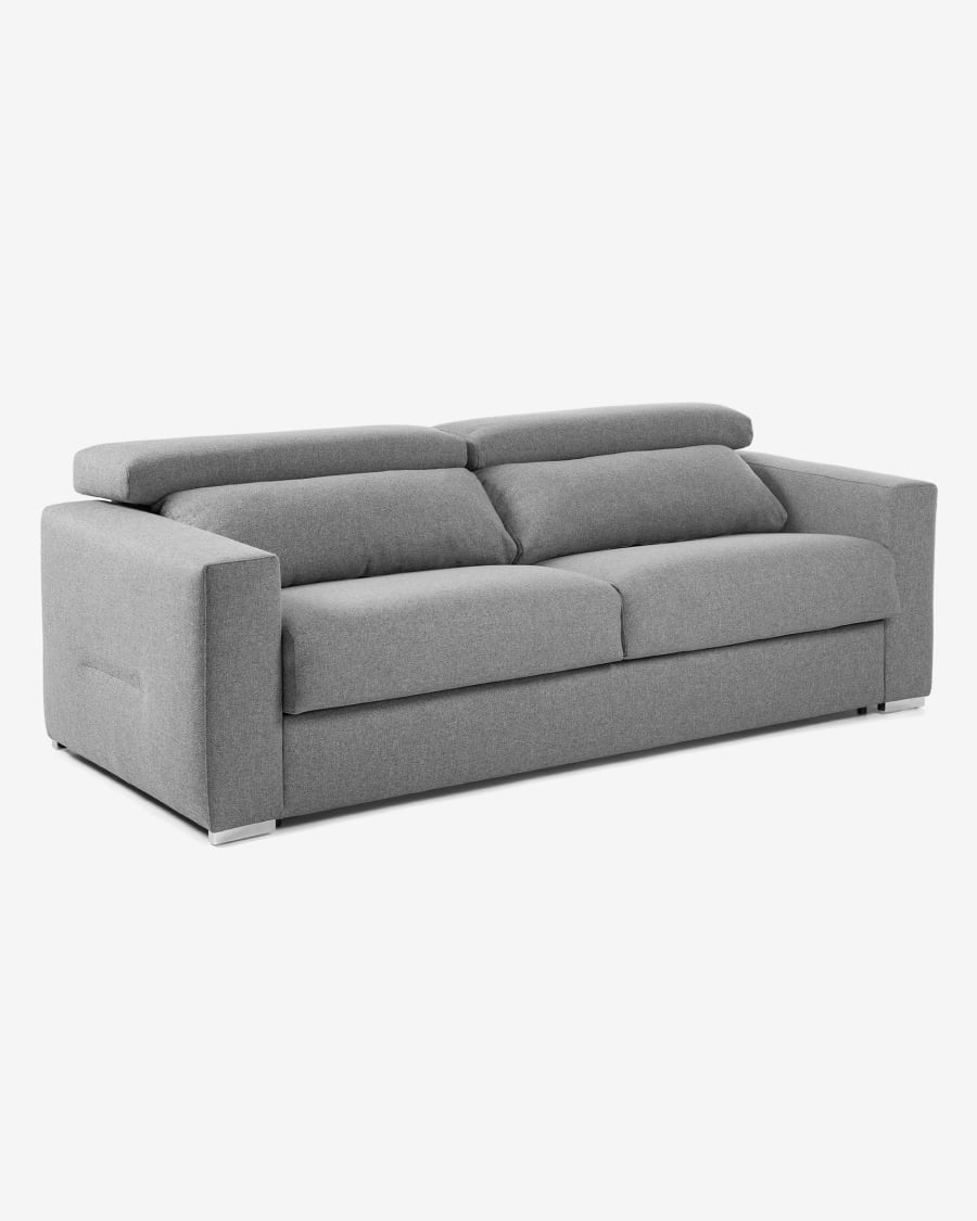Sofá cama Kant 140 cm viscoelástico gris claro | Kave Home