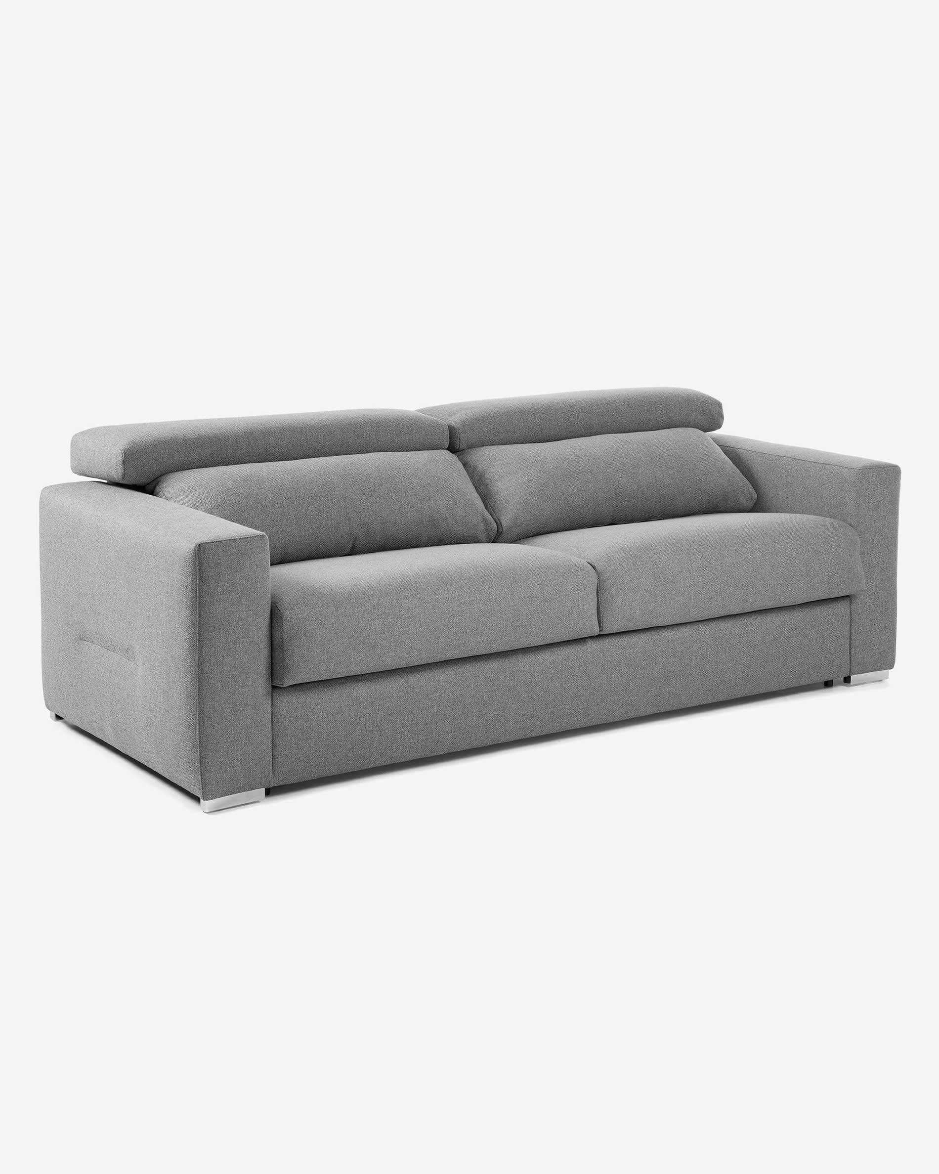 Kant sofa bed 160 cm polyurethane light grey | Kave Home®