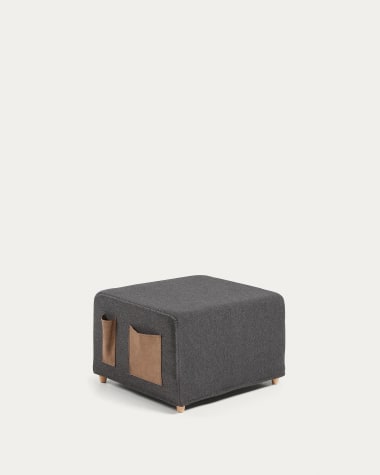 Kos pouffe bed cover in black