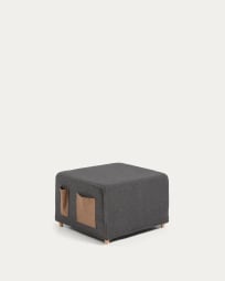 Σκαμπό-κρεβάτι Kos, γκρι σκούρο, 70x60 (180)εκ
