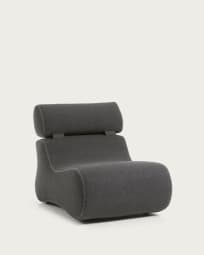 Club armchair in graphite