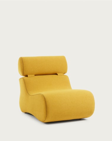 Club armchair in mustard
