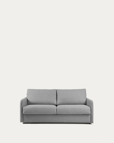 Sofa rozkładana Kymoon 2-osobowa visco jasnoszara 140 cm