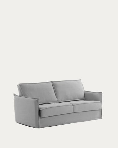 Samsa 2 seater visco sofa bed in grey, 160cm