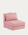 Arty pouffe bed in pink, 70 x 89 (200) cm