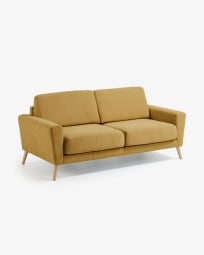 Narnia 3 seater sofa in mustard, 192 cm