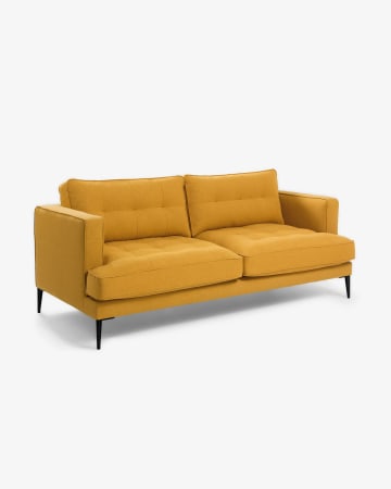 Tanya 2 seater sofa in mustard, 183 cm