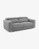 Atlanta 3 seater sofa in light grey, 210 cm