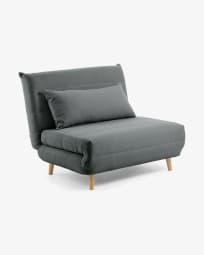 Καναπές-κρεβάτι Susan, γκρι-σκούρο, 107x91(192)εκ
