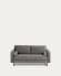 Debra 2 seater sofa in grey velvet, 182 cm