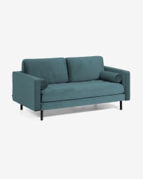 Debra 2 seater sofa in turquoise velvet, 182 cm