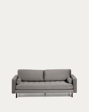 3-zitsbank Debra grijs velvet 222 cm