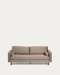 Debra 3 seater sofa in beige velvet, 222 cm
