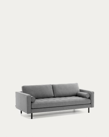 Dark grey 3-seater Debra sofa 222 cm