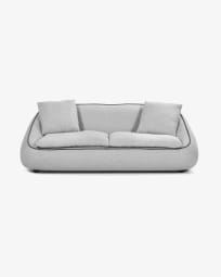 Safira 3-seater sofa in light grey 220 cm