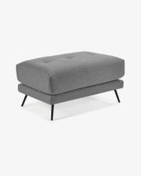 Grey Sahira footstool 80 x 60 cm