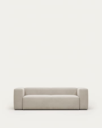 Sofa 3-osobowa Blok w kolorze beżowym 240 cm