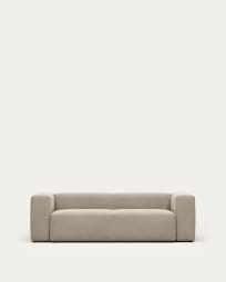 Blok 3 seater sofa in beige, 240 cm FR