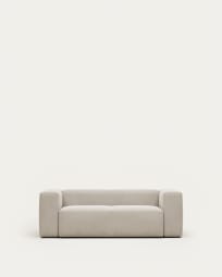 Blok 2 seater sofa in beige, 210 cm