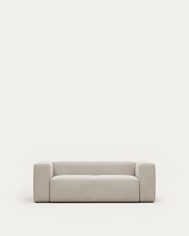 Blok 2 seater sofa in white, 210 cm FR
