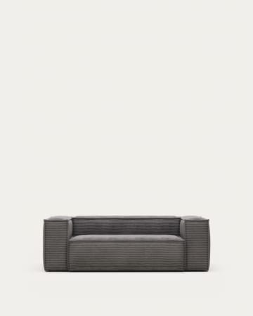 2-zitsbank Blok grijs corduroy 210 cm