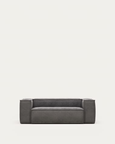 Blok 2-Sitzer-Sofa breiter Cord grau 210 cm