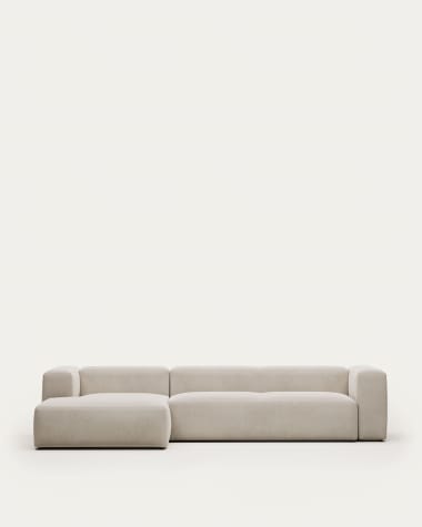 Blok 4-Sitzer Sofa mit Chaiselongue links beige 330 cm