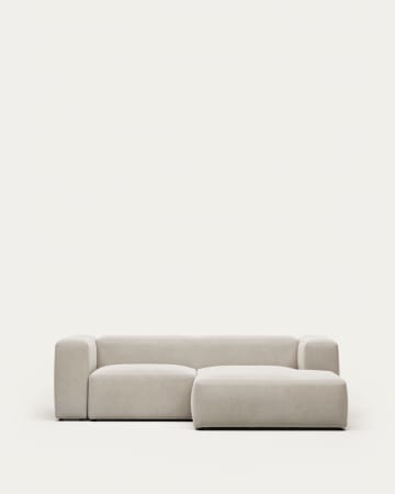 Divano Blok 2 posti chaise longue destro beige 240 cm