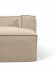 Sofá desenfundable Blok de 2 plazas chaise longue derecho con lino beige 240 cm