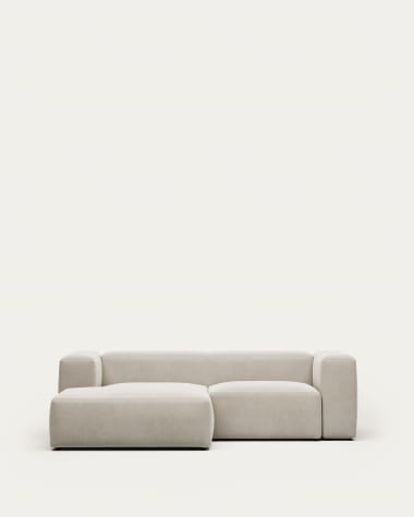 Blok 2-Sitzer Sofa mit Chaiselongue links beige 240 cm