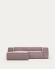 Blok 2θέσιος καναπές με ανάκλινδρο αριστερά σε ροζ κοτλέ με φαρδιά ραφή, 240 εκ