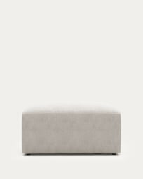 Blok footrest in white fleece, 90 x 70 cm FR