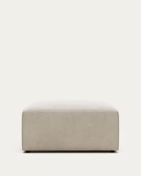 Blok footstool in beige, 90 x 70 cm