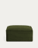 Blok green corduroy footstool, 90 x 70 cm
