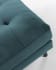 Debra footrest in turquoise velvet, 80 x 80 cm