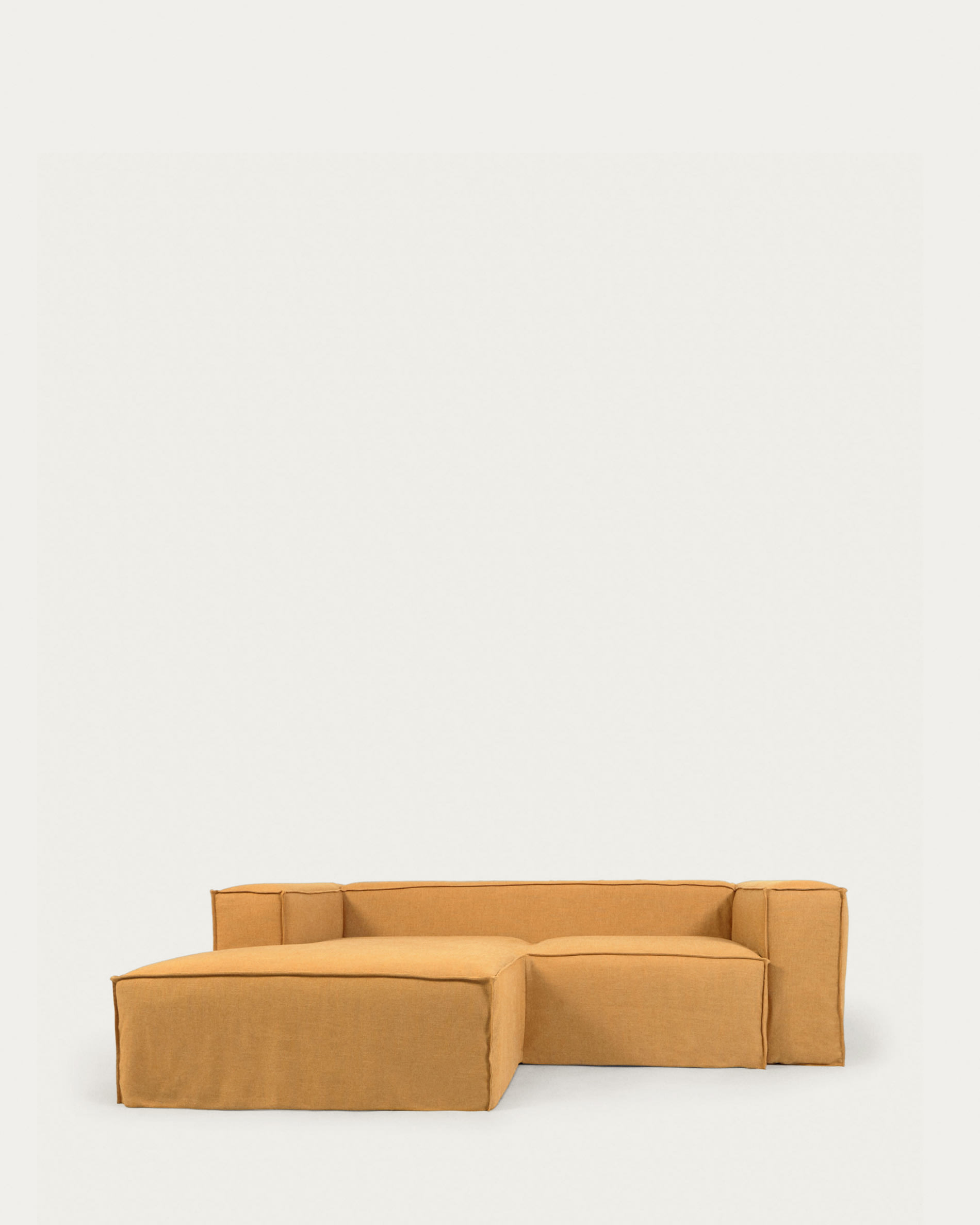 Fodera per divano Blok 3 posti in lino bianco