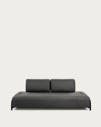 3θ πολυλειτουργικός καναπές Compo 232 εκ, σκούρο γκρι