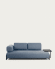 Compo 3 seater sofa with large tray in blue, 252 cm