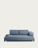 Compo 3-Sitzer Sofa blau mit kleinem Tablett 232 cm