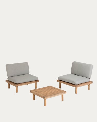 Ensemble Viridis de 2 fauteuils et 1 table FSC 100%