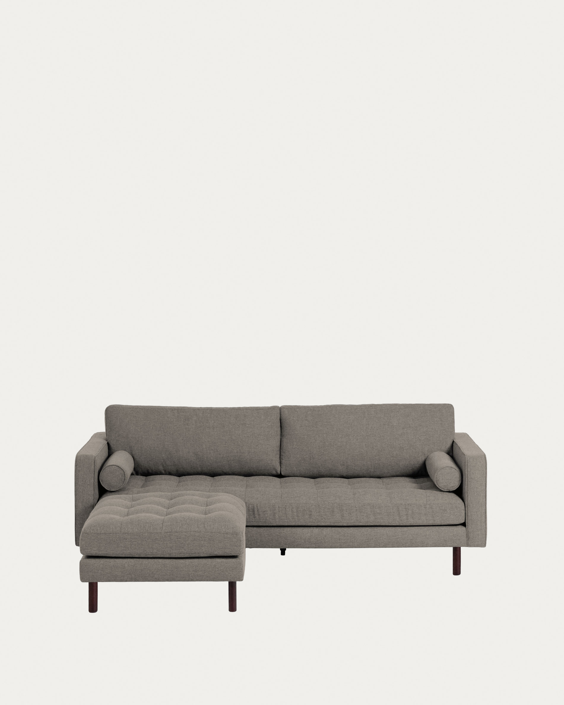 Debra 3-Sitzer Sofa mit Fußablage hellgrau 222 cm