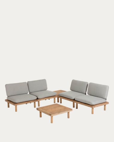 Viridis 4 armchairs and 2 tables set FSC 100%