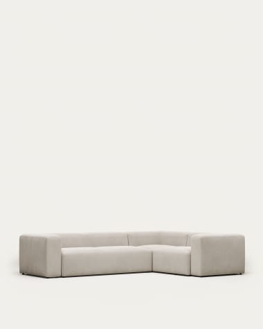 Blok 4-Sitzer-Ecksofa beige 320 x 230 cm / 230 x 320 cm