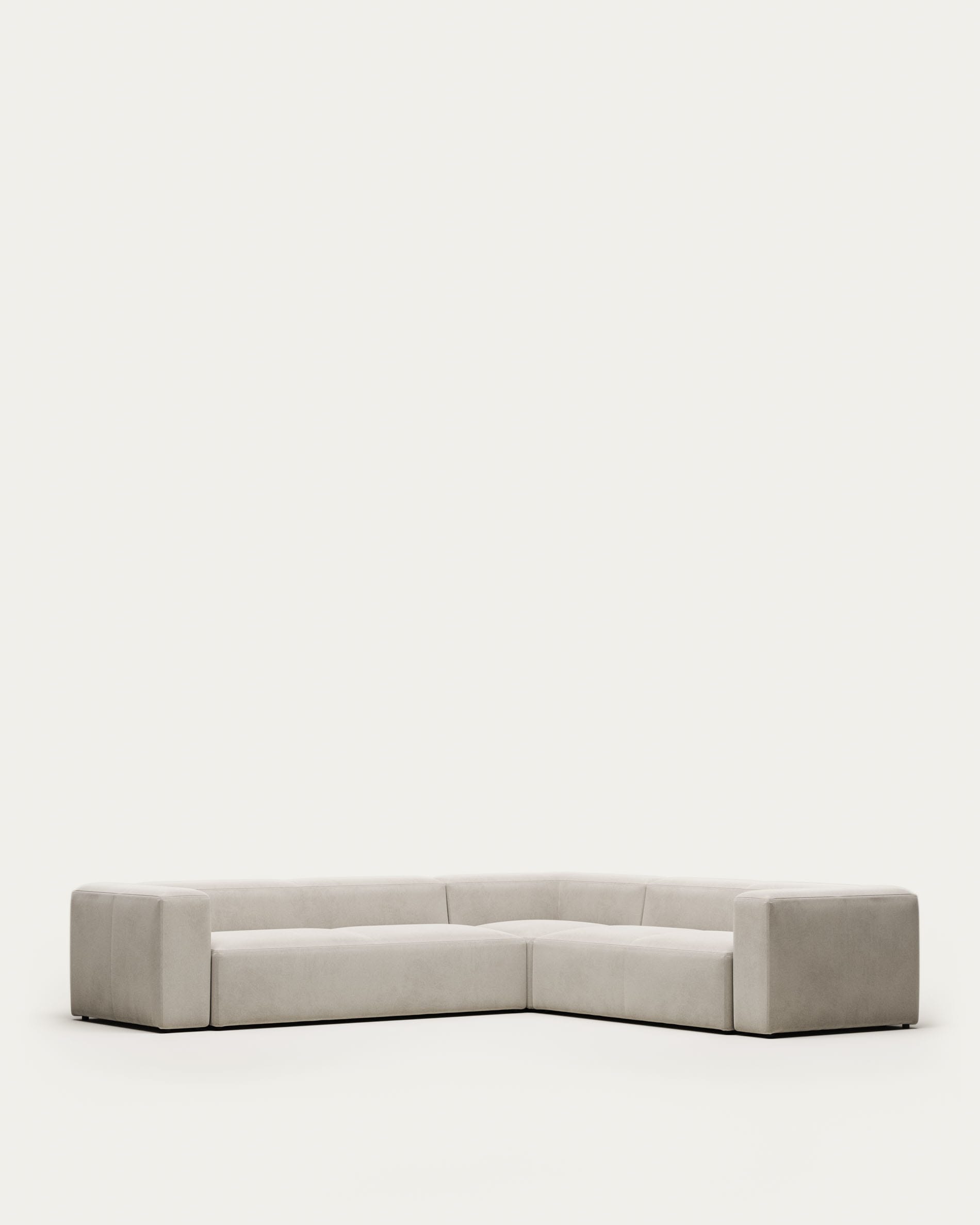 Canapé d’angle Blok 5 places beige 320 x 290 cm / 290 x 320 cm | Kave Home