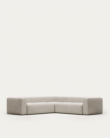 Canapé d’angle Blok 4 places beige 290 x 290 cm