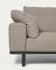 Noa 3 seater sofa with cushions in beige with dark finish legs, 230 cm
